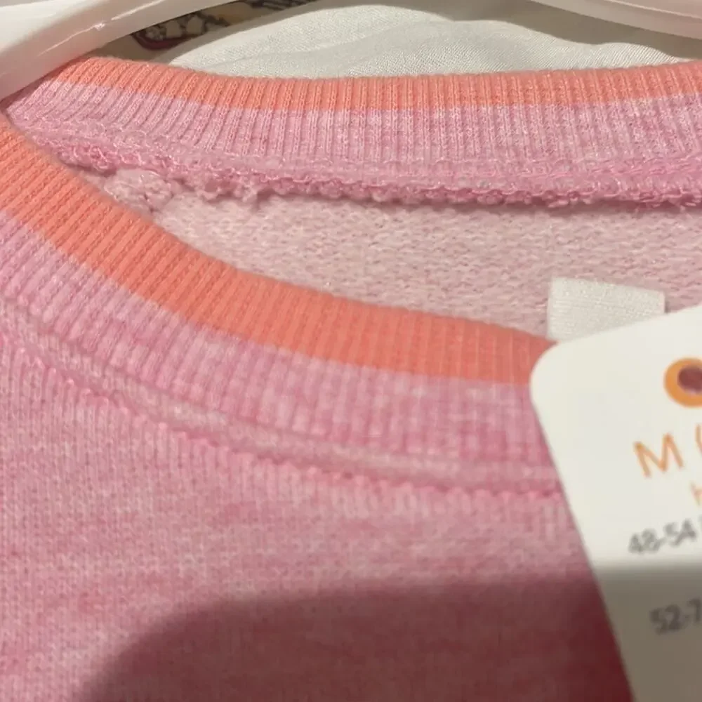 Gymboree medium 7/8 pink sweatshirt dress pockets mini 3/4 sleeves nwt perfect